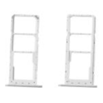 CARRELLO PORTA LETTORE DUAL SIM MICRO SD CARD READER PER SAMSUNG A145P / A145R A14 4G SILVER ARGENTO