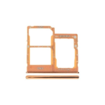 CARRELLO PORTA LETTORE DUAL SIM MICRO SD CARD READER PER SAMSUNG A40 A405F ARANCIONE ORANGE