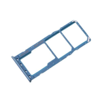 CARRELLO PORTA LETTORE DUAL SIM MICRO SD CARD READER PER SAMSUNG A50 A505F BLU BLUE AZZURRO CELESTE