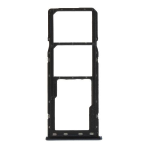 CARRELLO PORTA LETTORE DUAL SIM MICRO SD CARD READER PER SAMSUNG A750F A7 2018 NERO BLACK
