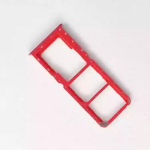 CARRELLO PORTA LETTORE DUAL SIM MICRO SD CARD READER PER SAMSUNG A750F A7 2018 ROSSO RED