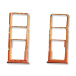 CARRELLO PORTA LETTORE DUAL SIM MICRO SD CARD READER PER SAMSUNG A70 A705F CORAL CORALLO ARANCIONE ORANGE