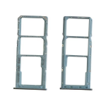 CARRELLO PORTA LETTORE DUAL SIM MICRO SD CARD READER PER SAMSUNG A71 A715F BLU BLUE AZZURRO CELESTE