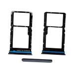 CARRELLO PORTA LETTORE SIM + MICRO SD CARD READER PER XIAOMI MI 10T LITE NERO BLACK