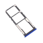 CARRELLO PORTA LETTORE SIM + MICRO SD CARD READER PER XIAOMI REDMI 9 BLU BLUE