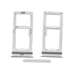 CARRELLO PORTA LETTORE DUAL SIM MICRO SD CARD READER PER SAMSUNG A72 4G A725F / A72 5G A726B BIANCO WHITE SILVER ARGENTO
