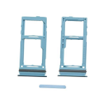 CARRELLO PORTA LETTORE DUAL SIM MICRO SD CARD READER PER SAMSUNG A72 4G A725F / A72 5G A726B BLU BLUE AZZURRO CELESTE