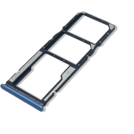 CARRELLO PORTA LETTORE SIM + MICRO SD CARD READER PER XIAOMI REDMI 10 4G / 10 2021-2022 BLU BLUE