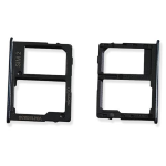 CARRELLO PORTA LETTORE DUAL SIM MICRO SD CARD READER PER SAMSUNG J4 PLUS + J415 / J6 PLUS + 2018 J610 NERO BLACK