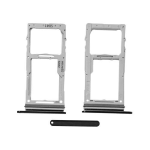 CARRELLO PORTA LETTORE DUAL SIM MICRO SD CARD READER SAMSUNG G985F G988B S20 PLUS / ULTRA NERO BLACK