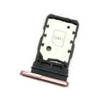 CARRELLO PORTA LETTORE DUAL SIM MICRO SD CARD READER SAMSUNG PER G998B S21 ULTRA 5G ORO GOLD