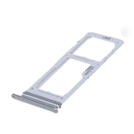 CARRELLO PORTA LETTORE DUAL SIM MICRO SD CARD READER SAMSUNG PER N770F NOTE 10 LITE BIANCO WHITE SILVER ARGENTO