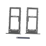 CARRELLO PORTA LETTORE DUAL SIM MICRO SD CARD READER SAMSUNG PER N975F N976B NOTE 10 PLUS GRIGIO SILVER GRAY