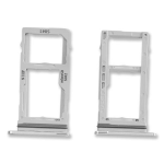 CARRELLO PORTA LETTORE DUAL SIM MICRO SD CARD READER SAMSUNG PER N985F N986B NOTE 20 PLUS WHITE BIANCO SILVER ARGENTO