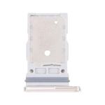 CARRELLO PORTA LETTORE DUAL SIM MICRO SD CARD READER SAMSUNG PER S911B S23 / S916B S23 PLUS BIANCO CREMA CREAM