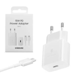 SAMSUNG CARICATORE CARICABATTERIA 25W EP-T2510XWE FC USB-C + CAVO1M WHITE