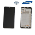 TOUCH SCREEN SCHERMO ORIGINALE SERVICE PACK PER SAMSUNG GALAXY A22 4G A225F NERO CON FRAME VETRO LCD DISPLAY GH82-25944A / GH82-26047A