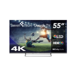 SMART TECH SMART TV 55 POLLICI 4K ULTRA HD DISPLAY QLED SISTEMA GOOGLE TV DOLBY AUDIO HDR10 CLASSE E COLORE GRIGIO - 55QG02V