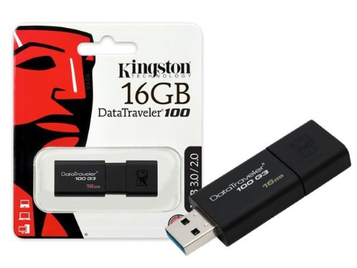 PENDRIVE PENNA CHIAVETTA USB MEMORIA KINGSTON DT100 USB 3.0 16GB