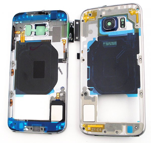 CORNICE TELAIO CENTRALE per Samsung G920 G920F Galaxy S6 middle plate FRAME NERO BLU TASTI