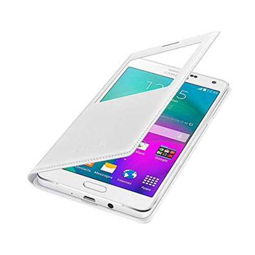 CUSTODIA S View Cover originale Samsung EF-CA700BWE per Galaxy A700 A7 bianco smart book case