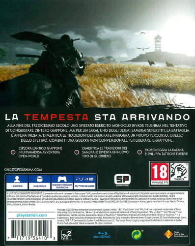 GHOST OF TSUSHIMA PS4 VIDEOGIOCO EU PLAY STATION 4 GIOCO ITALIANO NUOVO