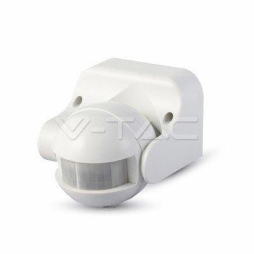 V-TAC VT-8003 SENSORE DI MOVIMENTO INFRAROSSI CREPUSCOLARE A PARETE 180° COLORE BIANCO - SKU 4967