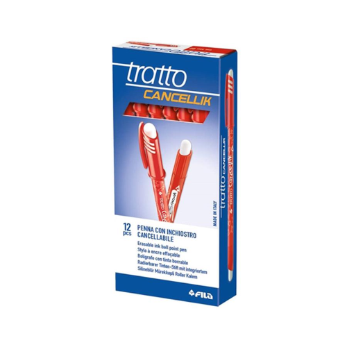 Penne Cancellabili Tratto Cancellik 12 pz. Rosso - 826102