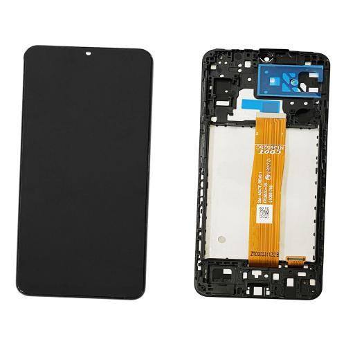 TOUCH SCREEN SCHERMO PER SAMSUNG GALAXY A04S A047F NERO (FLAT SM-A047F REV0.1 CDOT) VETRO LCD DISPLAY CON FRAME