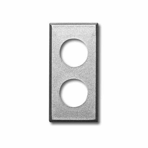 BT-AXS2 ADATTATORE PER LA SERIE CIVILE BTICINO AXOLUTE SILVER ® DI COLORE ARGENTO CON 2 FORI PER LE PRESE DEMISCELATE A 2 USCITE (PDM)