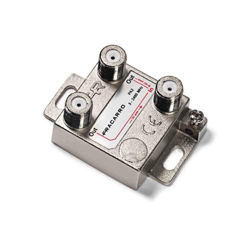 DE1-22 DERIVATORE VERTICALE A 1 VIA CON ATTENUAZIONE 22DB E CONNETTORE F IN BANDA TV E SATELLITE (5-2400MHZ)