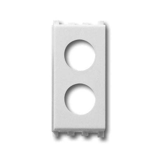 VI-PL2 ADATTATORE PER LA SERIE CIVILE VIMAR PLANA ® DI COLORE BIANCO CON 2 FORI PER LE PRESE DEMISCELATE A 2 USCITE (PDM)