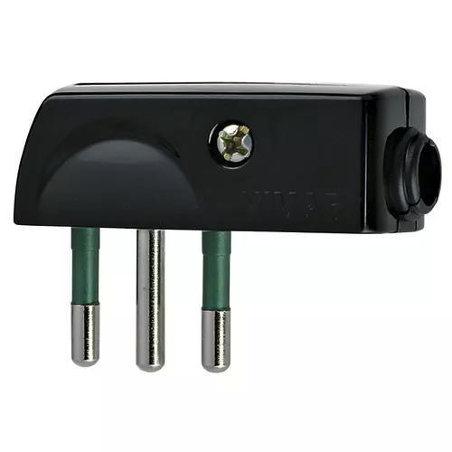 SPINA 2P+T 10A SPA11 90° NERO