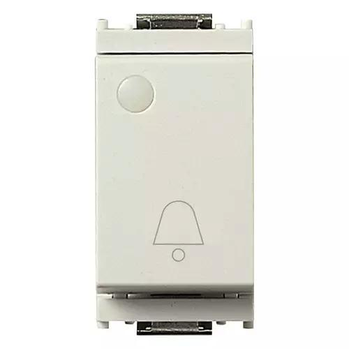 VIMAR IDEA - PULSANTE 1P NO 10A, SIMBOLO CAMPANELLO, BIANCO
