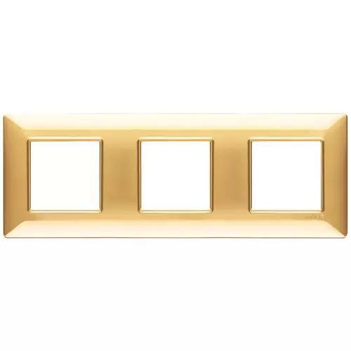 VIMAR PLANA - PLACCA 6M (2+2+2) INT71 ORO LUCIDO