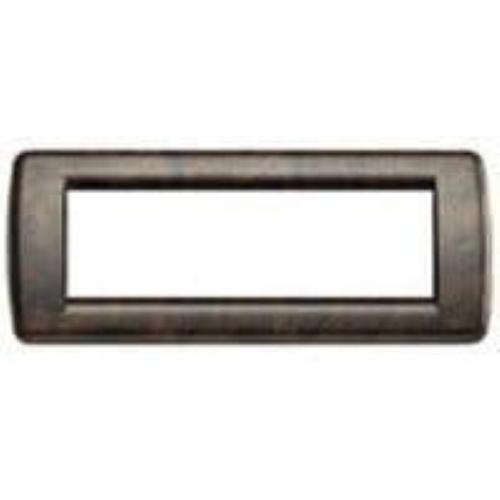 VIMAR IDEA - RONDO` PLACCA 6P METAL RADICA NOCE