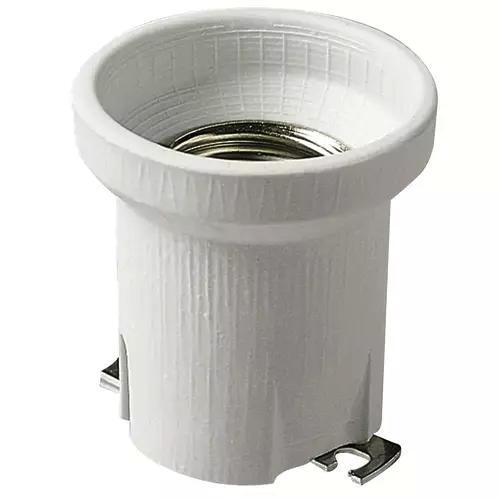 PORTALAMPADA E40 PORCELLANA PIASTRINA DRITTA