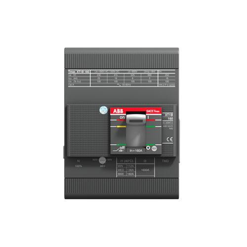 ABB XT1C 160 TMD 100-1000 4P F F - INTERRUTTORE TMAX XT1C 160 FISSO TETRAPOLARE CON TERMINALI ANTERIORI E SGANCIATORI TERMOMAGNETICI TMD R 100-1000 A