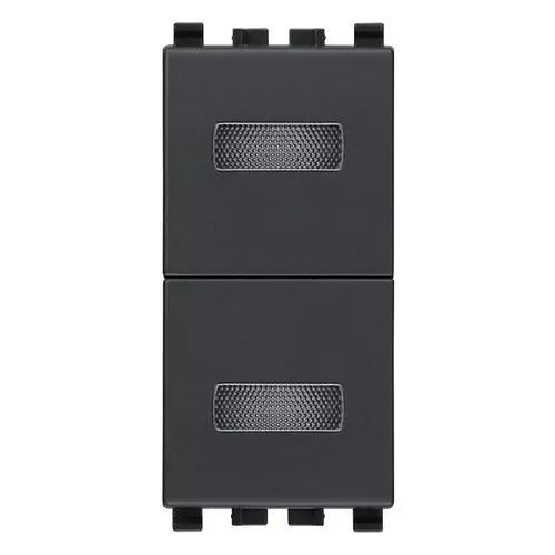 VIMAR EIKON - DOPPIA SPIA ARANCIONE - VERDE GRIGI