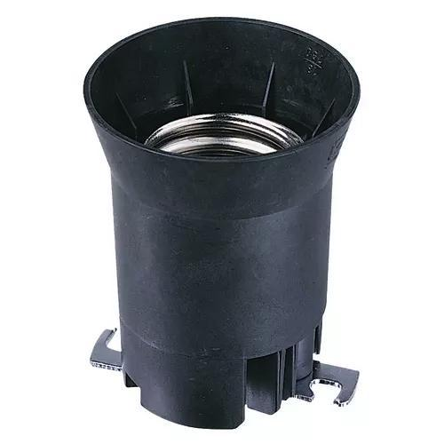 PORTALAMPADA E40 + STAFFA DI FISSAGGIO NERA