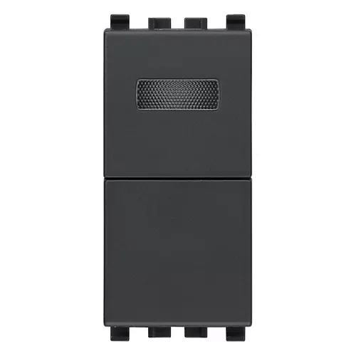 VIMAR EIKON - PULSANTE 1P NO 10A +SPIA ARANCIO GRIGIO