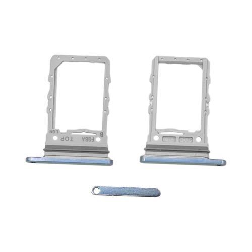 CARRELLO PORTA LETTORE DUAL SIM CARD READER SAMSUNG PER SM-F721B Z FLIP4 5G BLU BLUE