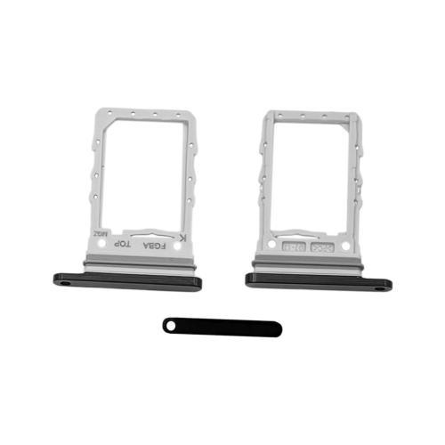 CARRELLO PORTA LETTORE DUAL SIM CARD READER SAMSUNG PER SM-F721B Z FLIP4 5G NERO BLACK