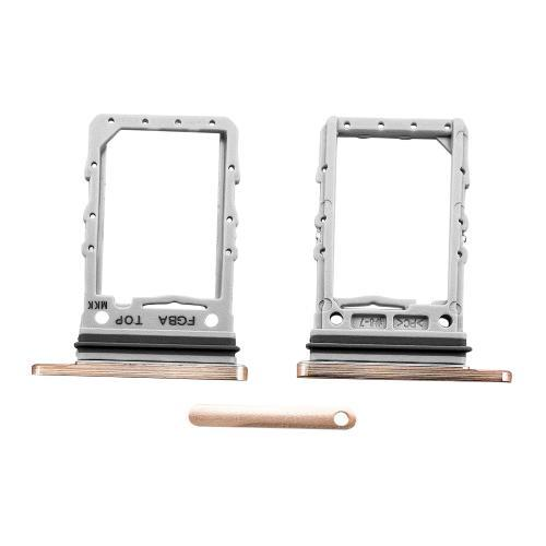 CARRELLO PORTA LETTORE DUAL SIM CARD READER SAMSUNG PER SM-F721B Z FLIP4 5G ORO GOLD
