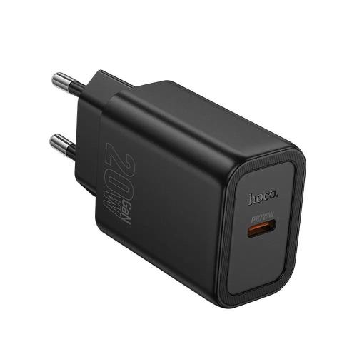HOCO N60 - CARICABATTERIE DA RETE 20W - 1*USB TYPE-C - NERO