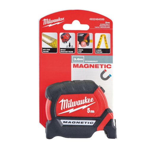 FLESSOMETRO SERIE PREMIUM - NASTRO MAGNETICO PROFESSIONALE 5 METRI CLASSE DI ACCURATEZZA 2 - MILWAUKEE