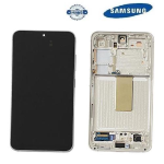 TOUCH SCREEN SCHERMO ORIGINALE SERVICE PACK PER SAMSUNG GALAXY S23 5G S911B LIME / LIME CON FRAME VETRO LCD DISPLAY GH82-30480F GH82-30481F