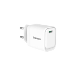 CARICATORE ADATTATORE UNIVERSALE VULTECH CC33-1C 1 PORTA TYPE-C PD30W GAN PPS 33W - BIANCO DIMENSIONI COMPATTE