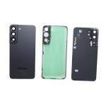 BACK COVER + CAMERA FRAME SAMSUNG S22 5G SM-S901B/DS SCOCCA COPRIBATTERIA POSTERIORE PHANTOM BLACK / NERO