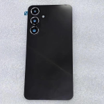 BACK COVER + CAMERA FRAME SAMSUNG S24 FE S721 SCOCCA COPRIBATTERIA POSTERIORE NERO